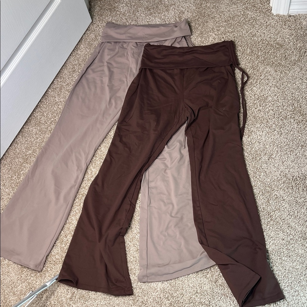 Stylish Women's Brown and Tan Leggings